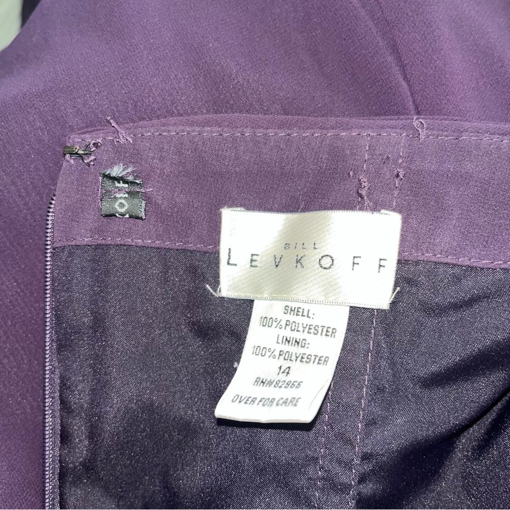 Bill Levkoff Violet/Purple/Eggplant Sweetheart Strapless Chiffon Long Gown Dress - Picture 11 of 15